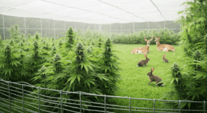 protect cannabis plants from deer