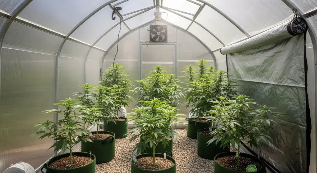 Cannabis greenhouse growing