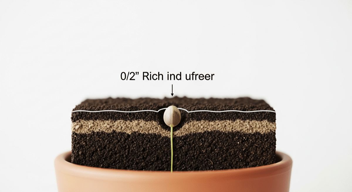 cannabis seed planting depth in soil diagram